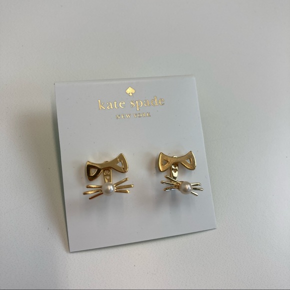 kate spade Jewelry - Kate Spade NWT Cat Ear Whisker Pearl Earrings